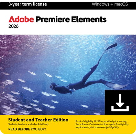 Adobe Premiere Elements 2026 - EDU/GOV EDU 100+ Gebruiker(s)