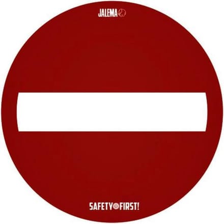 VLOERSTICKER "GEEN DOORGANG" (gladde vloer) Ø35cm ROOD 2 STUKS