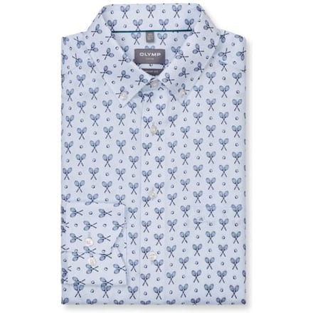 OLYMP Luxor Overhemd, Comfort Fit, Button-down, Bleu