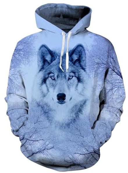 Fleece Hoodie met 3D-print voor Dames en Heren