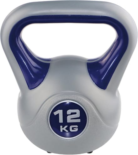 Kettlebell - Gewichtstrainer - Kracht Training - Ergonomisch ontwerp - 12 kg - Paarsgrijs