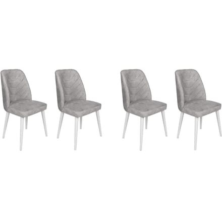 Set van 4 eetkamerstoelen Dallas velvet | Atelier Del Sofa