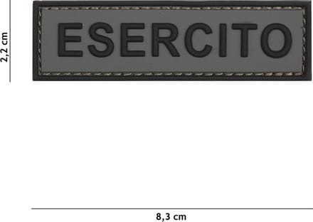 101 Inc Embleem 3D Pvc Esercito Grijs  20066