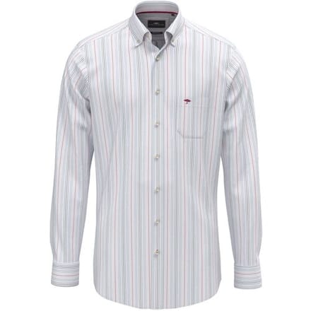 Fynch-Hatton Overhemd Washed Oxford Multi Stripe Button-Down New Breeze / male