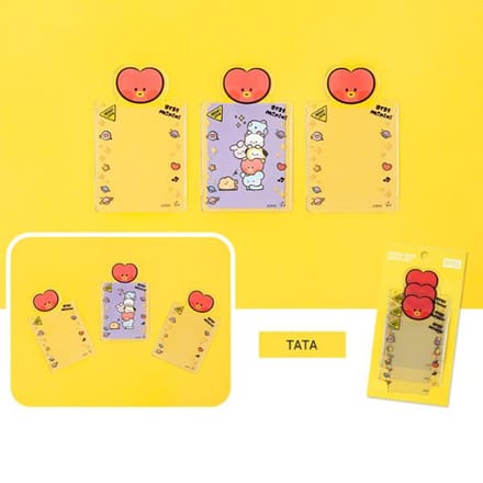 BT21 Omslagset voor fotokaarten (3 stks * 7 Type) Bangtan Goods-album Polaroid (7Type) TATA yellow