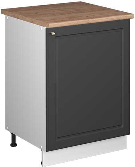 Vicco Wastafelkast Fame-Line, Anthrazit-Gold Landhaus/Wit, 60 cm