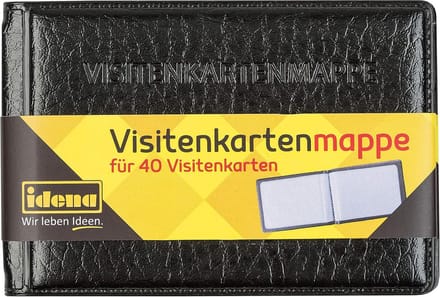 Visitekaartjesmap voor 40 Kaarten - Imitatieleer - Compact Zakenmapje