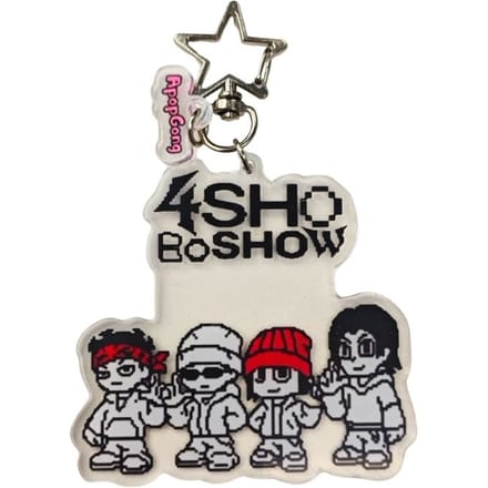 LNGSHOT × ApopGong 4SHO BOSHOW Pixel Acryl Sleutelhanger white