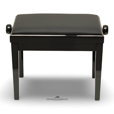 Pianobank GPPD Model 3 Zwart HG, zwarte skai-zitting