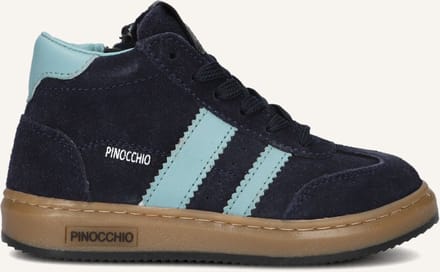 Pinocchio P1253 Sneakers Jongens - Leren Sneaker - Blauw - Maat 24