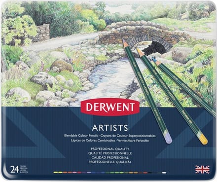 Derwent Artist potloden assorti in blik 24 stuks