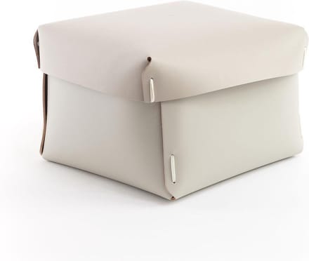 Vacavaliente - Ruca Opbergbox L - Gerecycled Leer - Grijs