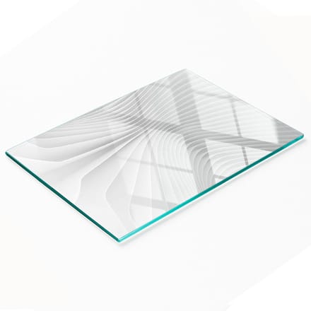 Decoratieve glazen snijplank met abstracte lijnen, 80x52 cm
