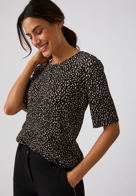 Damart - Top met permanente plissé - Dames - Wit - M