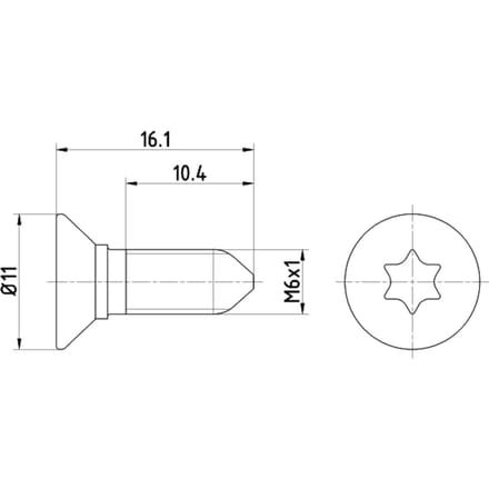 Schroef, remschijf TEXTAR TPM0008