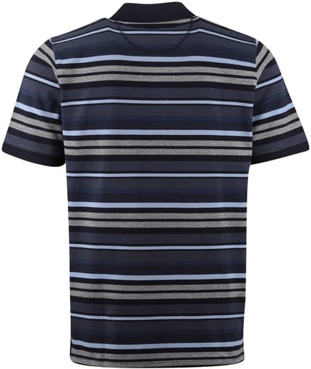 CASA MODA comfort fit heren polo - blauw dessin