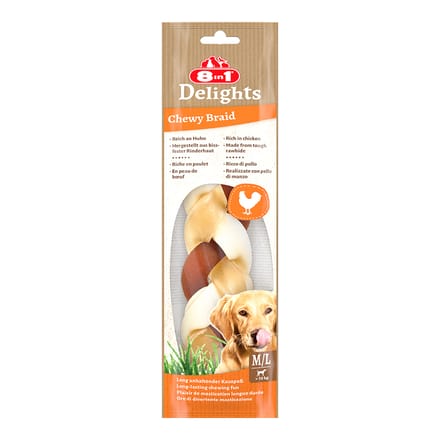 Voordeelpakket: 2x 80g 8in1 Delights kauwsnacks met kip voor honden