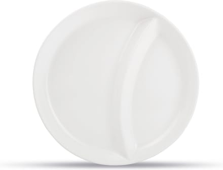BonBistro Verdeelbord Gourmet bord 22,5cm 2 delen wit Care (set van 6)