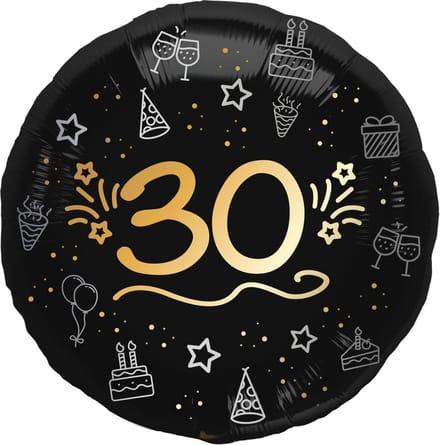 Folat - Folieballon shining glam 30 jaar - 45 cm