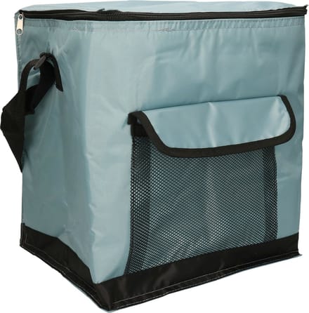Leknes koeltas model Salou - Medium Size strand/camping - 31 x 23 x 33 cm - 2 vakken - blauw