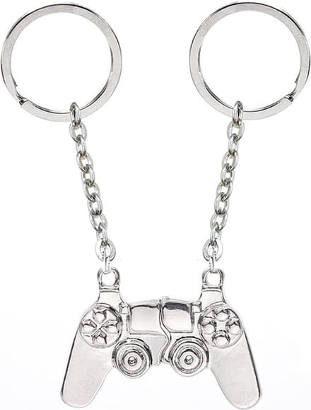 Bixorp Friends Controller BFF Sleutelhanger voor 2 Zilver - Magnetische Sleutel hanger Vriendschap Cadeau