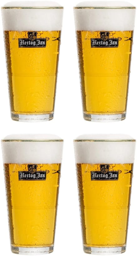 Hertog Jan Bierglazen vaasje 250 ml - 4 Stuks