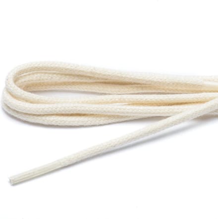 ARIESZZZ - Schoenveters - Cremè - Dun Rond - 90 cm - 3 mm - 5-7 gaatjes - 2 Pack