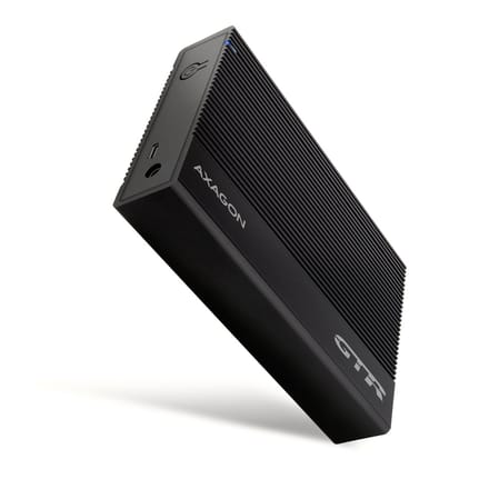 AXAGON EE35-GTR USB-C 5Gbps - SATA 6G, 3.5 Ribbed Aluminium Externe Behuizing BLACK