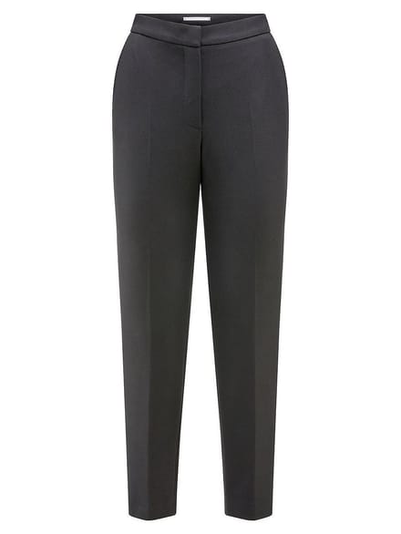 Regular fit stoffen broek met persplooien, model 'DORO'