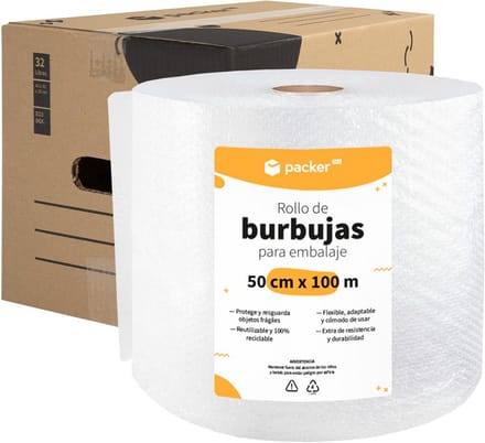 Set van 10 Verhuisdozen met Handvatten en Bubbeltjesplastic - Opslag en Verpakking