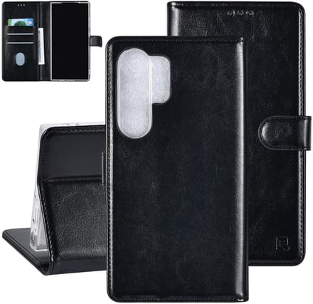 UNIQ Accessory Galaxy S24 Ultra Book Case hoesje 3 pasjeshouder - Zwart