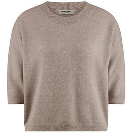 Trui ronde hals 100% kasjmier Van Peter Hahn beige