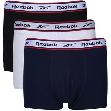 Reebok Heren Barlow zwembroek (Set van 3) (Zwart/Wit/Zwaar)