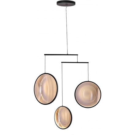 DCWéditions Focus Hanglamp - zwart - 3-vlammig