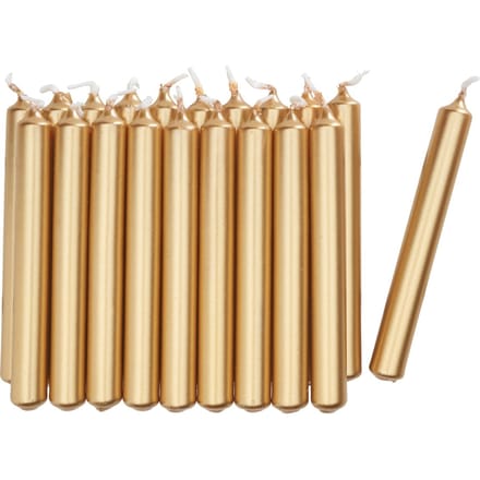 Boomkaarsen kerstboomkaarsen goud 13x105mm 20 st