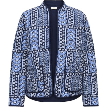 Jacqueline de Yong Vest Jdymason L/s Quilted Shacket Wvn 15369672 Cashmere Blue/blue/tapioca Dames Maat - M