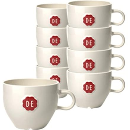 Kopje Douwe Egberts cappuccino 180ml wit 12 stuks