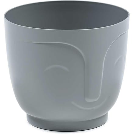 HowHomely Zoe - Bloempot - Grijs - 14,3x16,5 cm - Omlijstende Glimlach