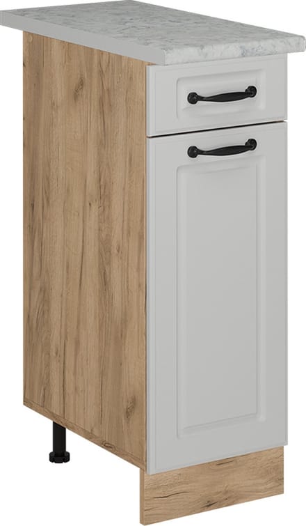 Vicco R-Line Keukenonderkast – 30 cm WB Marmer Wit Landhuis