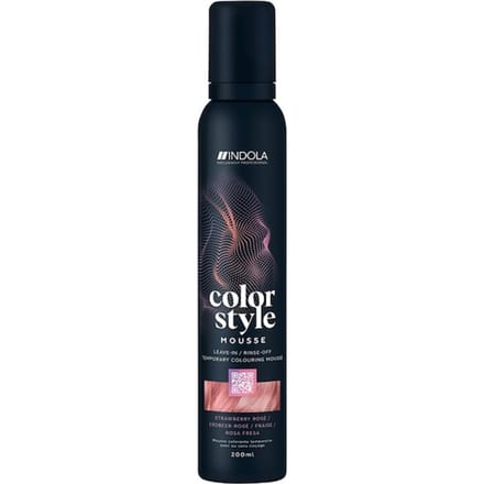 INDOLA Color Style Mousse Aardbeiroos Haarkleuring Dames 200 ml