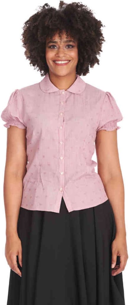 Banned - Heart On Her Sleeve Blouse - L - Roze