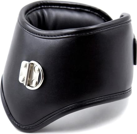 Banoch - Posture collar classic - zwarte posture collar met riem - bdsm