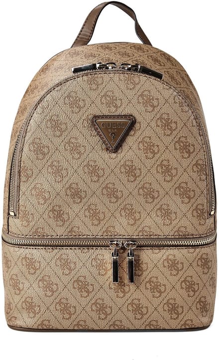GUESS rugzak Follie Travel Small Backpack Latte Logo beige