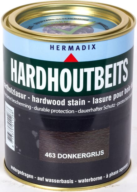 Hermadix Hardhout Beits - 0,75 liter -  463 Donkergrijs