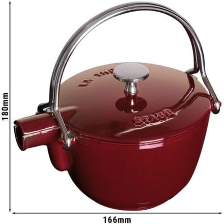 STAUB SPECIALITIES - Theepot - 1,1 liter - Gietijzer - Grenadine rood