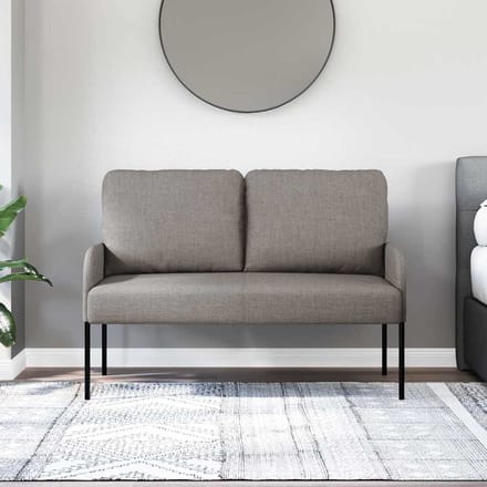 vidaXL - Banken - Taupe - 115 - x - 56 - x - 80 - cm - Multiplex
