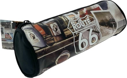 Route 66 schooletui pennenzak tekenetui - 24 x 8 cm
