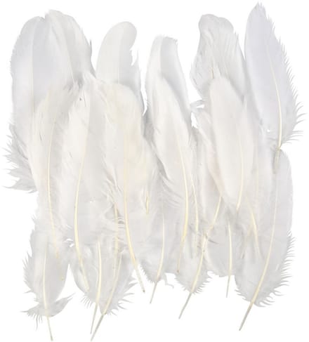 CC Ganzenveren 15 cm Wit 70 stuks