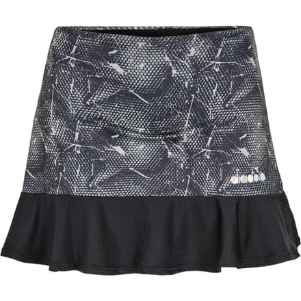 Diadora Abstracte tennisrok voor dames (Zwart)