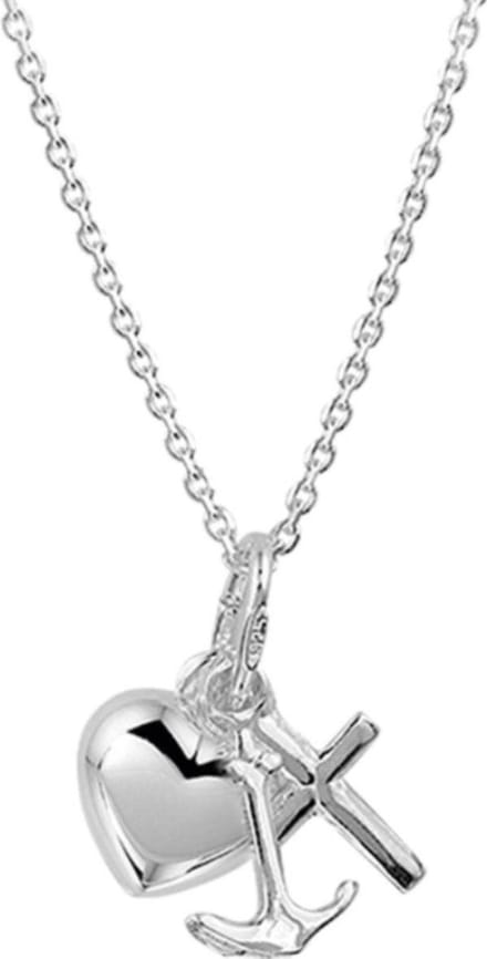 Ketting Geloof, Hoop En Liefde - Dames - Heren -  50 cm